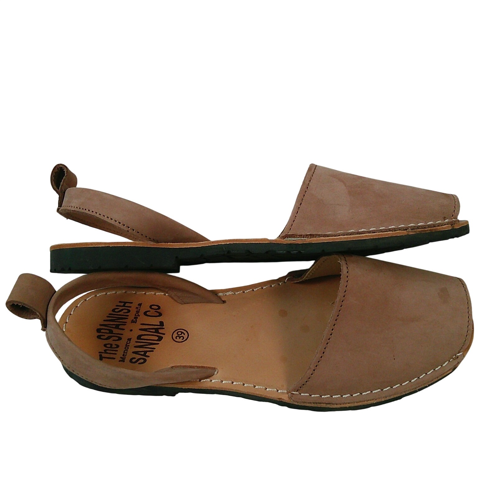 The Spanish Sandal Co Avarca Sandal Womens 39 Brown Leather Menorcan Flat — image 3 of 8